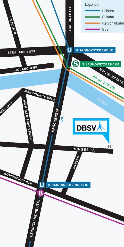Grafischer Lageplan - DBSV-Geschäftsstelle